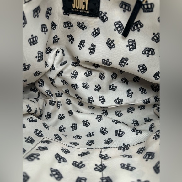 Juicy Couture Black Embossed Logo Tote Bag with Gold Hardware - Picture 10 of 11